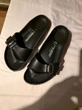 Birkenstock Black Madrid EVA Slide Sandals